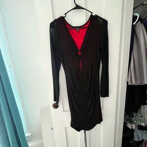 SHEIN Black and Red Mini Dress